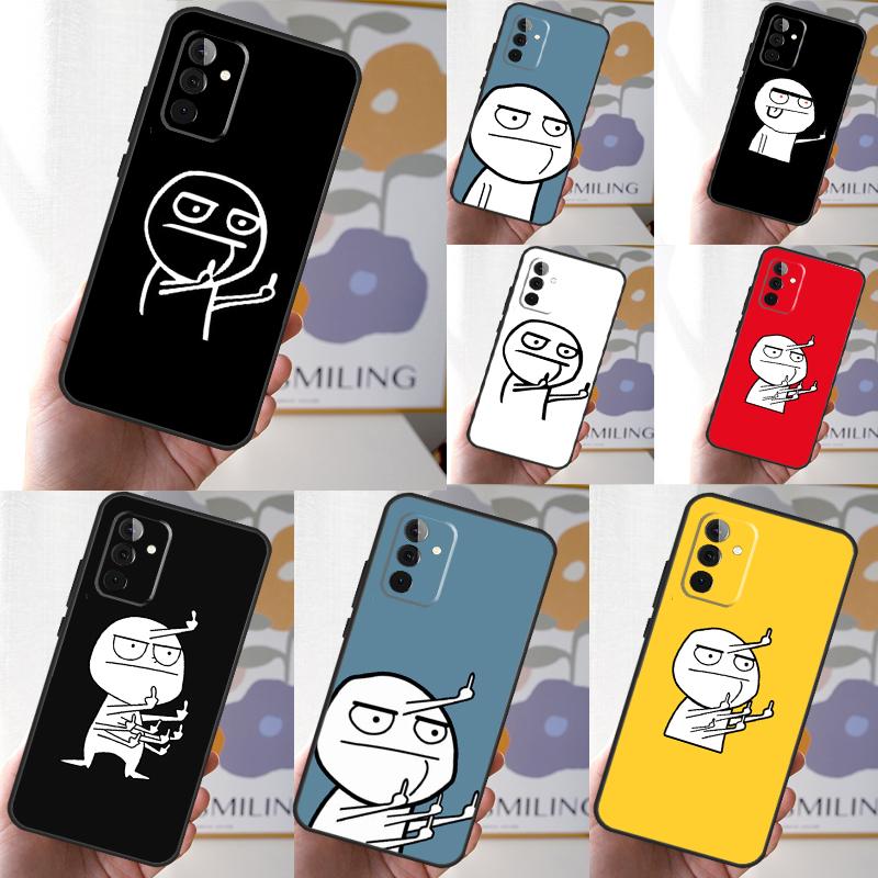 Смешной Чехол с Средним Пальцем для Телефона Samsung Galaxy A34 A54 A14 A53 A33 A13 A12 A32 A52 A15 A25 A35 A55 A71 A51