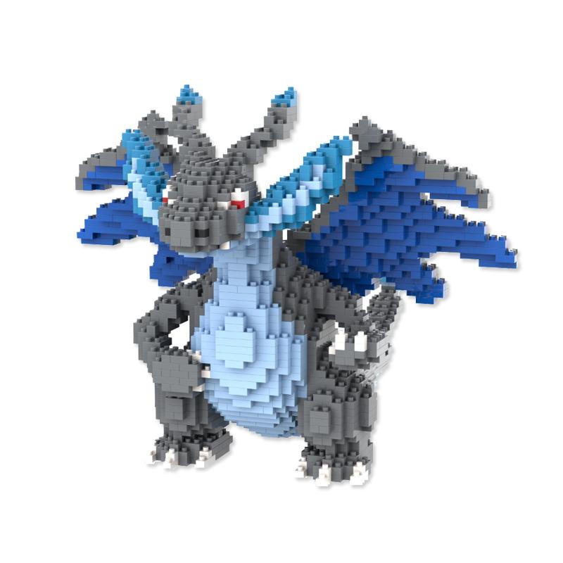 Покемон Микро Строительный Блок Пикачу Псидак Гаярдос Чаризард Сквиртл Модель Алмазный Кирпичик Фигурка Модель Игрушки на Подарок на День Рождения