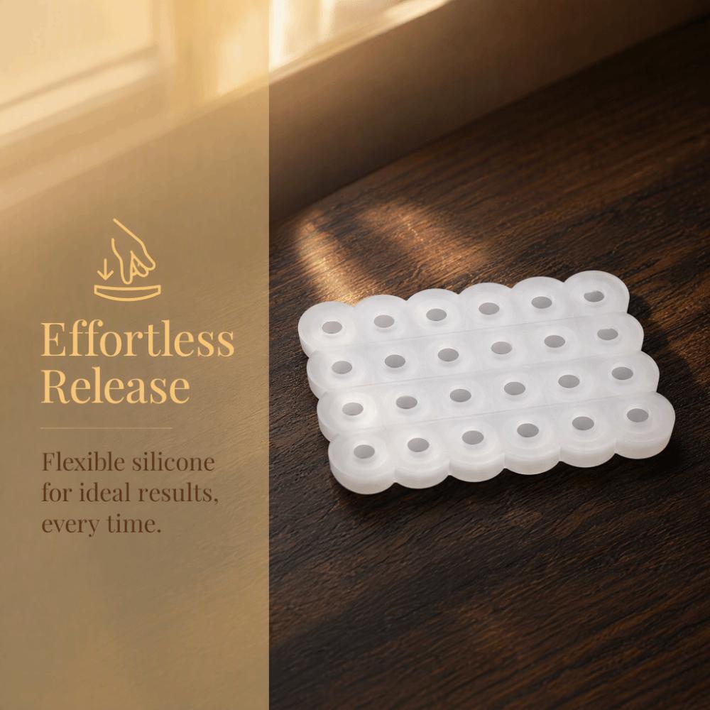Heat Resistant Wax Melt Mold 24 Cavity DIY Soap Mold Premium Scented Wax Mold Plaster Casting