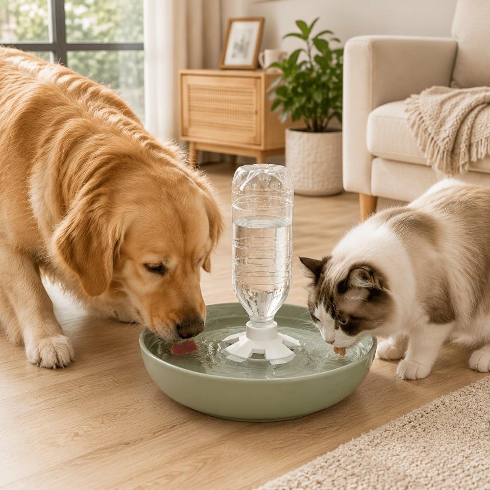 Anti Overturning Automatic Pet Water Dispenser 3D Printed Automatic Pet Feeder Balcony