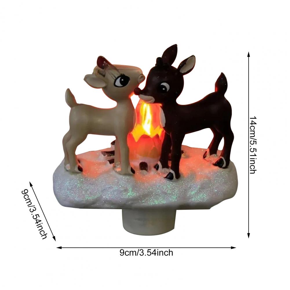 Christmas Night Light Halloween Ghostly Night Light 3d Led Christmas Campfire Night Light with Faux Flicker Flame