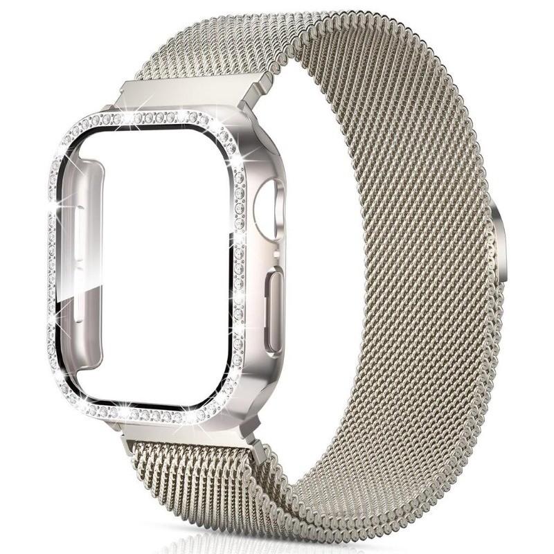 2-в-1 Миланская петля+ чехол Для Redmi Watch 6 5 4 3Active 3Lite алмазная крышка+ремешок Для Redmi Watch 3Active