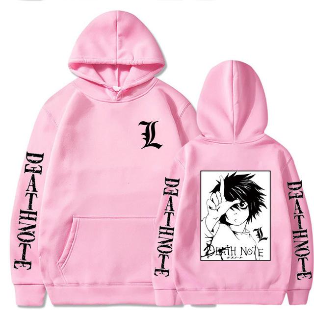 Harajuku Death Note Unisex Comic Hoodie Japanese Anime Printed Men's Hoodie Oversized Long Sleeve Streetwear Casual Sweatshirts
