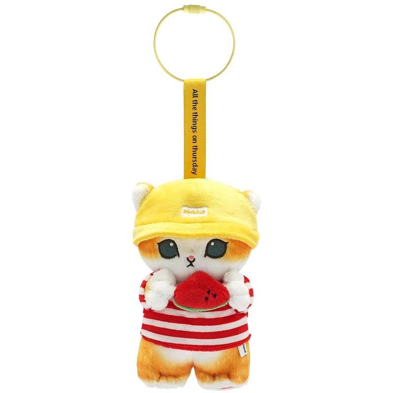 Пушистый брелок для ключей Mofusand с кошкой, легкий, с ПП-хлопком, для путешествий и подарка