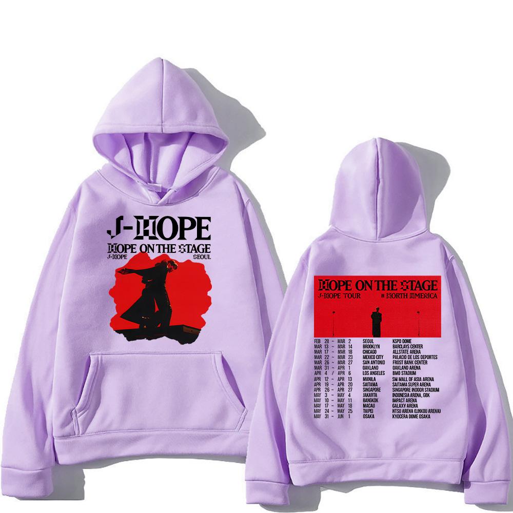 Kpop J-Hope New Hoodies J-Hope Hope On The Stage Tour 2025 Sweatshirts Unisex Casual Clothing Hip Hop Fashion Aesthetic Pullover