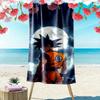 Neon Goku: Retro Futurism beach towel Beach towel for vacation photos soft swim Absorbent bath towel seaside Comfort beach printing