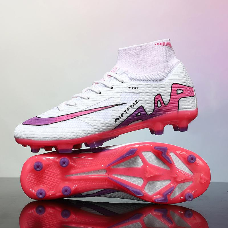 High-top football shoes men's children's T broken nails adult AG long nails sports training shoes women