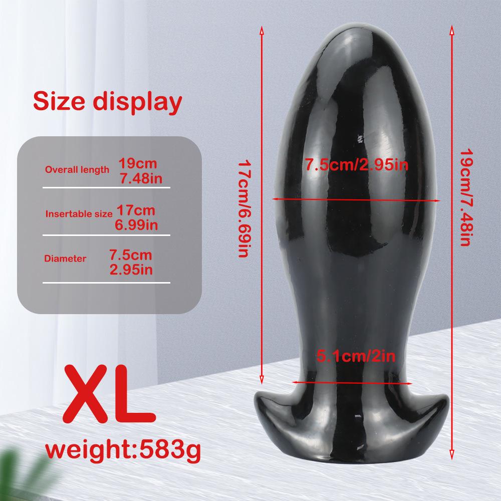 Черное Яйцо Дракона - Анальная Пробка, Большая, Экстра Толстая, Анальный Дилататор для Мужчин и Женщин, Носимая Эротическая Игрушка
