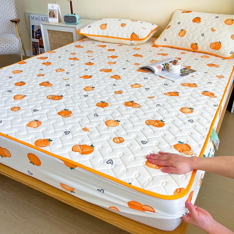Латексный спальный коврик для матери и ребенка, трехсекционное покрывало с крутым латексным матрасом с шелковой подкладкой, защитный чехол