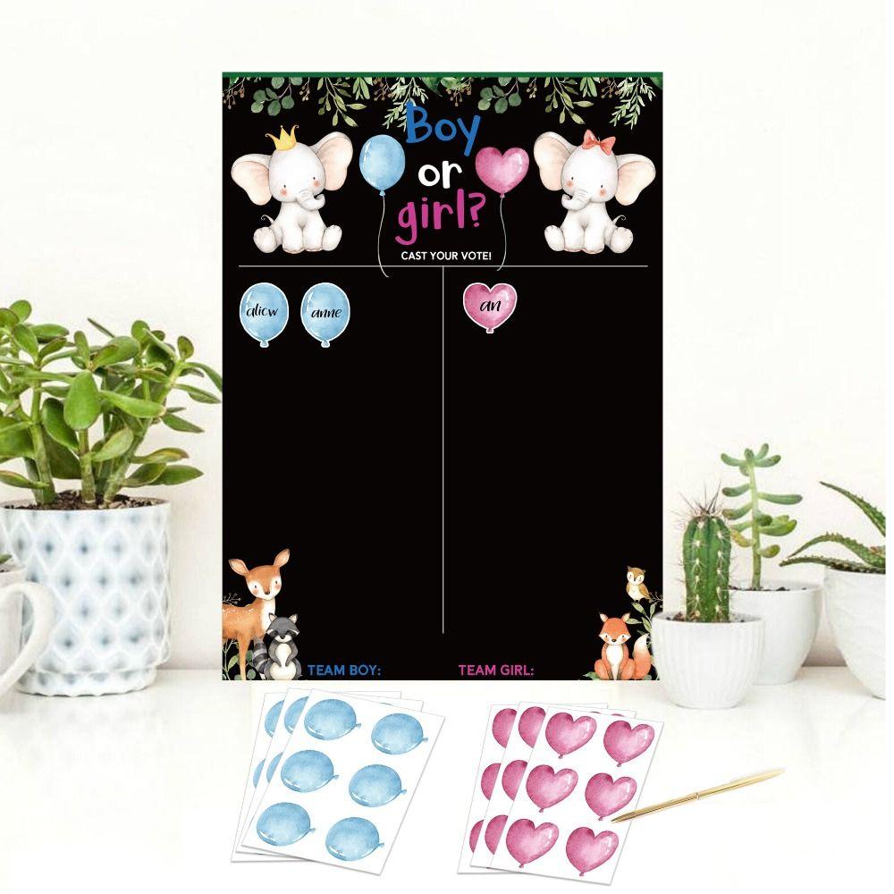 With Stickers Boy or Girl Poster Board Festive He or She Poster Board  Party