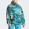 Adidas X Stella McCartney Жаккардовый флисовый топ с узором Толстая спортивная куртка с капюшоном Женская куртка Gulf-Blue IK9339