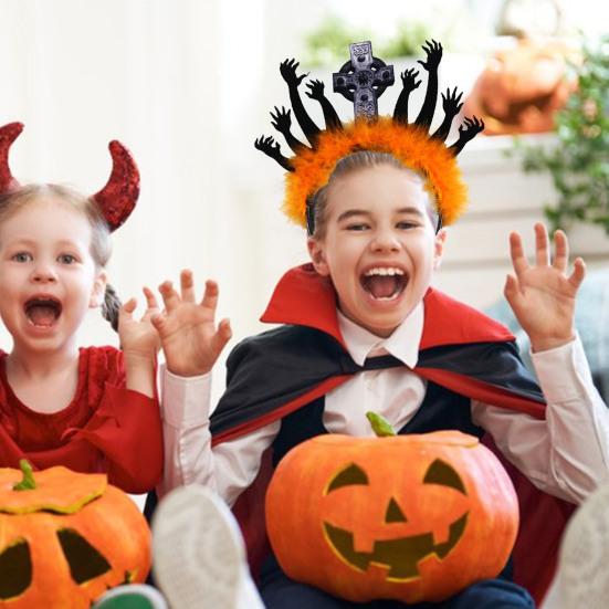 Повязка для волос на Хэллоуин, уникальный аксессуар для костюма, головной убор для вечеринок, косплей