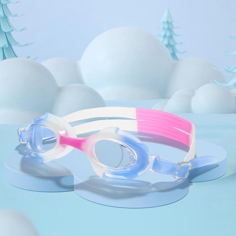 1 Pair Silicone Swimming Goggles Multiple Colors High-definition Anti-fogging Training Goggles For Boys Girls