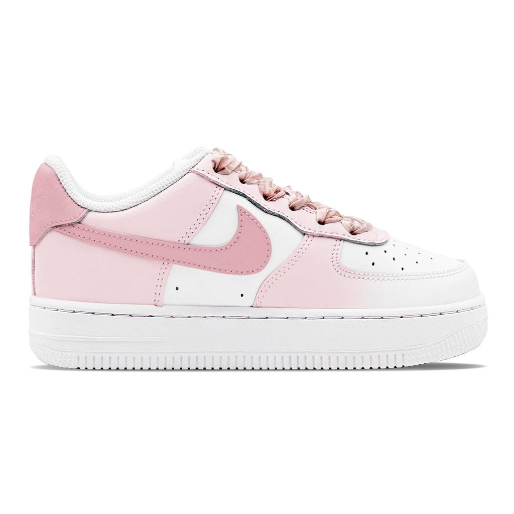 Nike Air Force 1 Air Force 1 Abrasion Resistant Slip Resistant Low top Skateboard Shoes Women's White Pink DH2920-111(Team1655-S-BOX)