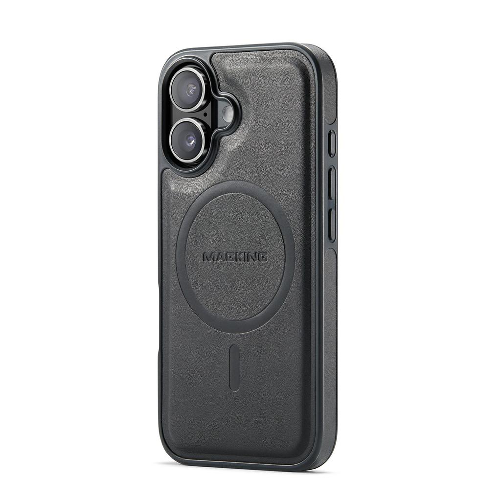 Серия MAGKING K1 Магнитный чехол для iPhone 17 PC+TPU+Кожа PU Чехол для телефона