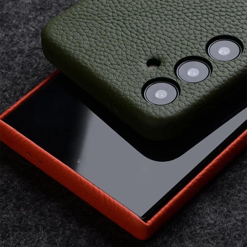 Премиальный чехол Melkco из натуральной коровьей кожи для Samsung Galaxy S24 Ultra S24+ Plus, роскошный деловой чехол с полным покрытием