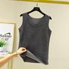 Thermal Vest for Women Sleeveless Sexy Winter Inner Wear Crew Neck Warm Underwear Female Undershirt Seamless Solid Body Top Slim