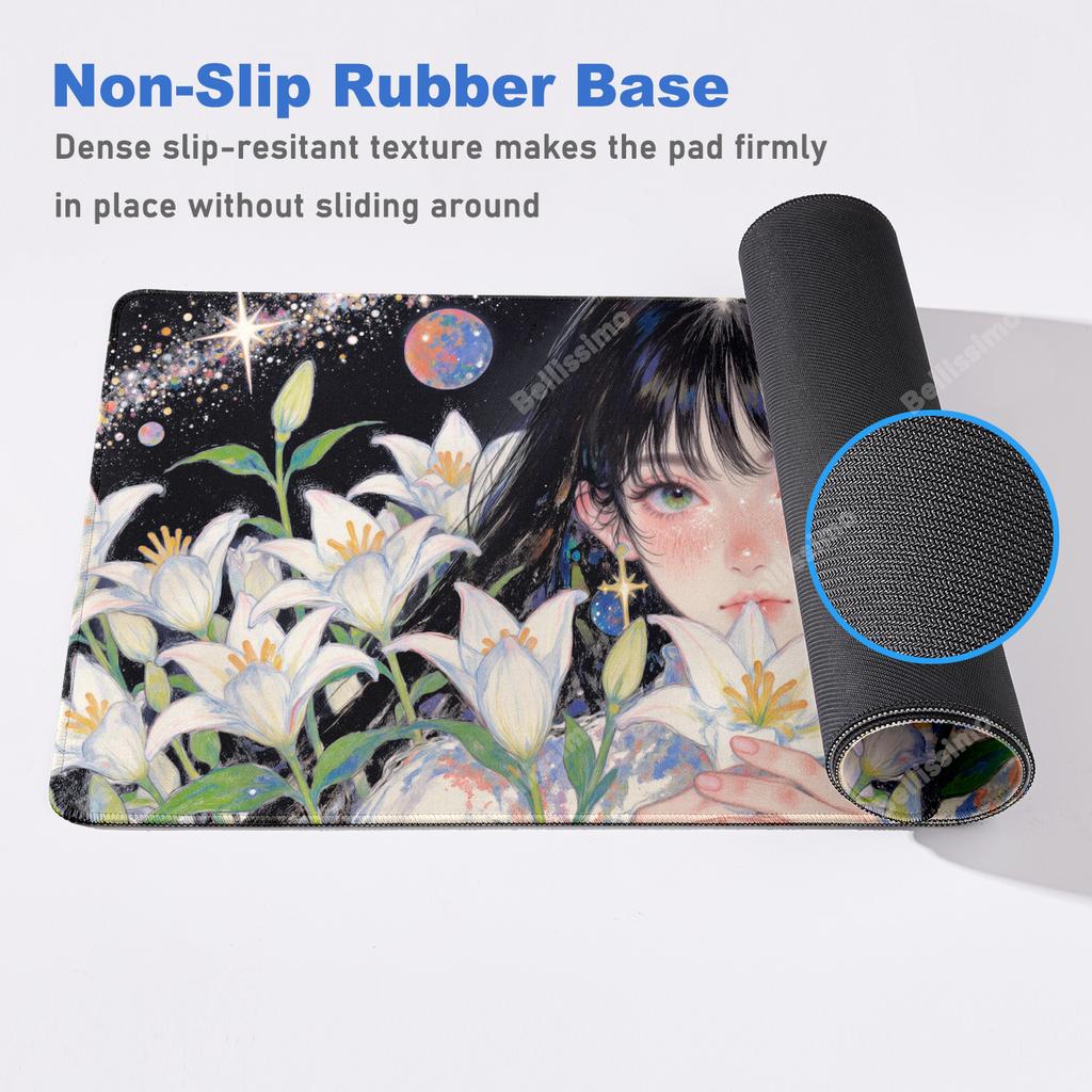 Table Mat Beautiful girl Mouse Pad Desk Mouse Pad Cute HD Desk Pad Large 400x900 Gamer Mousepad Extended Gaming Keyboard Mats