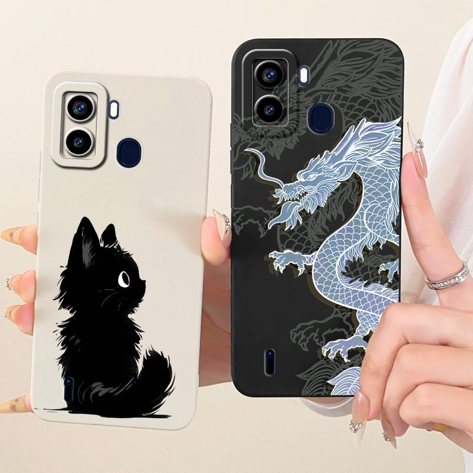 С отпечатками пальцев Для Tecno Pop 6 Чехол-крышка Роскошный Модный Крутой Кавайный Милый Расписной Силиконовый Funda Для Tecno Pop6 BE7 Корпус