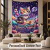 Fantasy Magic (103) Theme Wall Tapestry Customized With Name Text Personalized Hanging Tapestry For Bedroom Living Room Decor