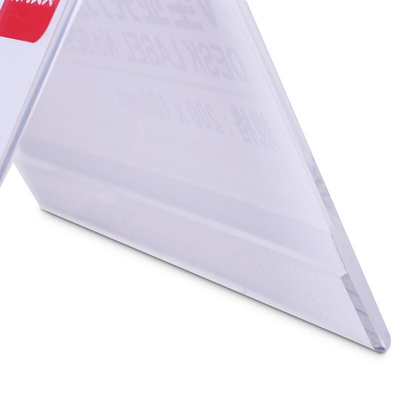 Deli 9294V Acrylic Desk Sign Holder