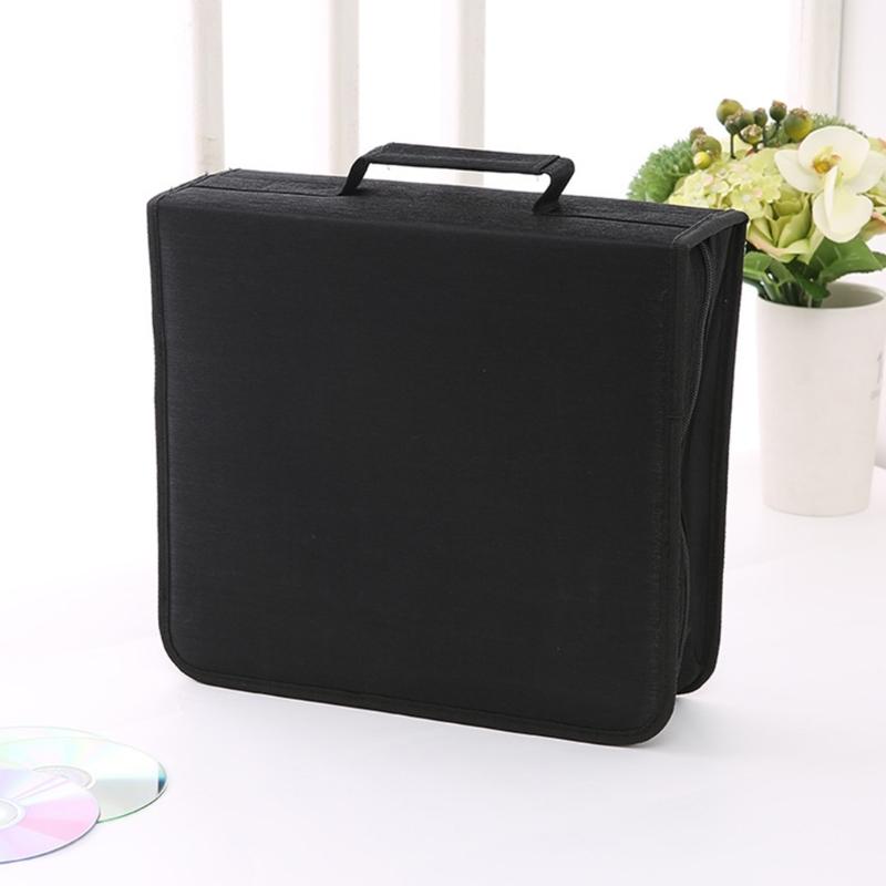 Органайзер для хранения большой вместимости вмещает 256/384 диска, из нетканого материала, легкий, портативный, альбом-бокс для хранения