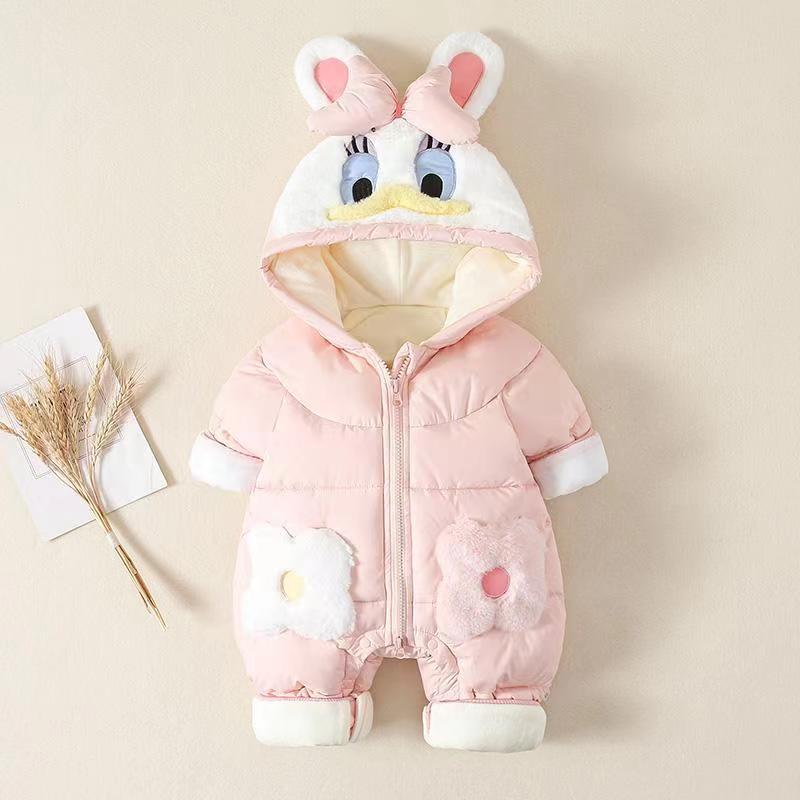 Детский пуховый хлопковый комбинезон зимняя одежда утолщенный теплый для девочки