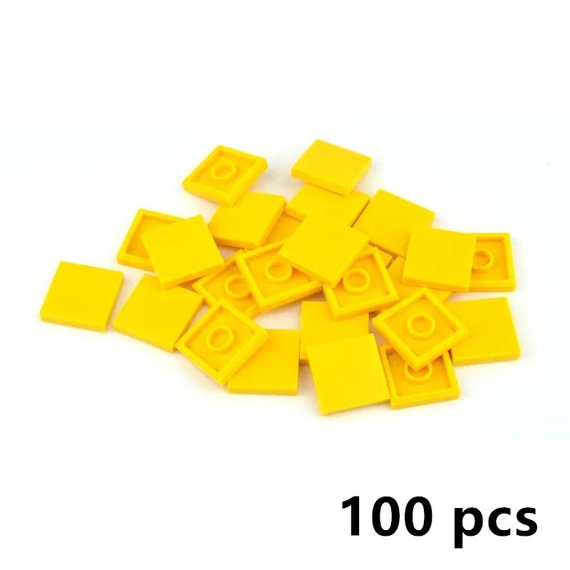 Пластиковый строительный блок DIY, плоская плитка 2x2, кубики для детей 3068, собираемые частицы 2*2, гладкие плоские плитки