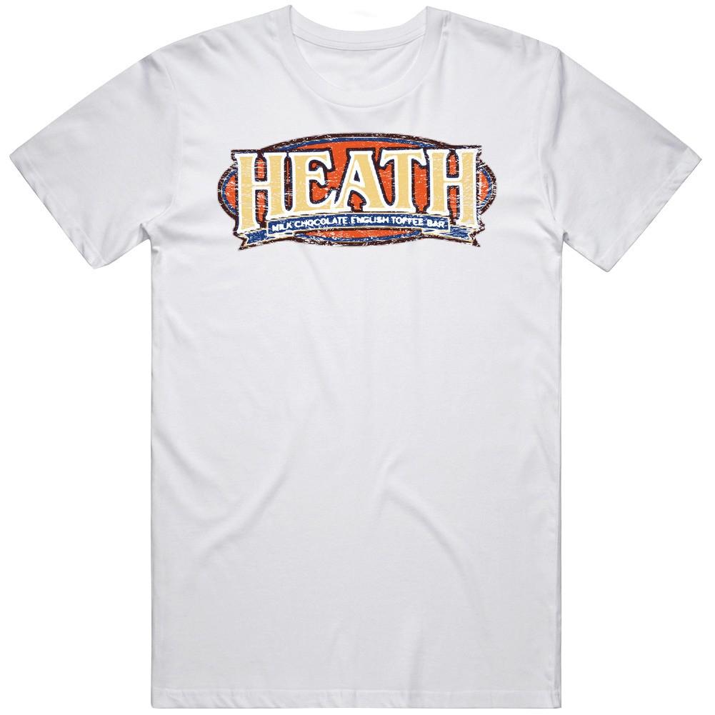 Heath Logo Popular Ice Cream Bar Craving Food Fan Gift Unisexs Size Large White T
