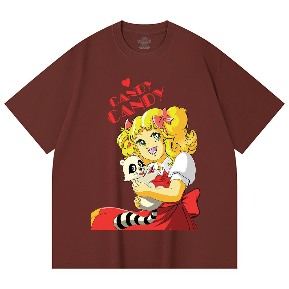 230 Gsm 100% Cotton Candy Candy V1 Print Unisex Heavy Cotton T Shirt