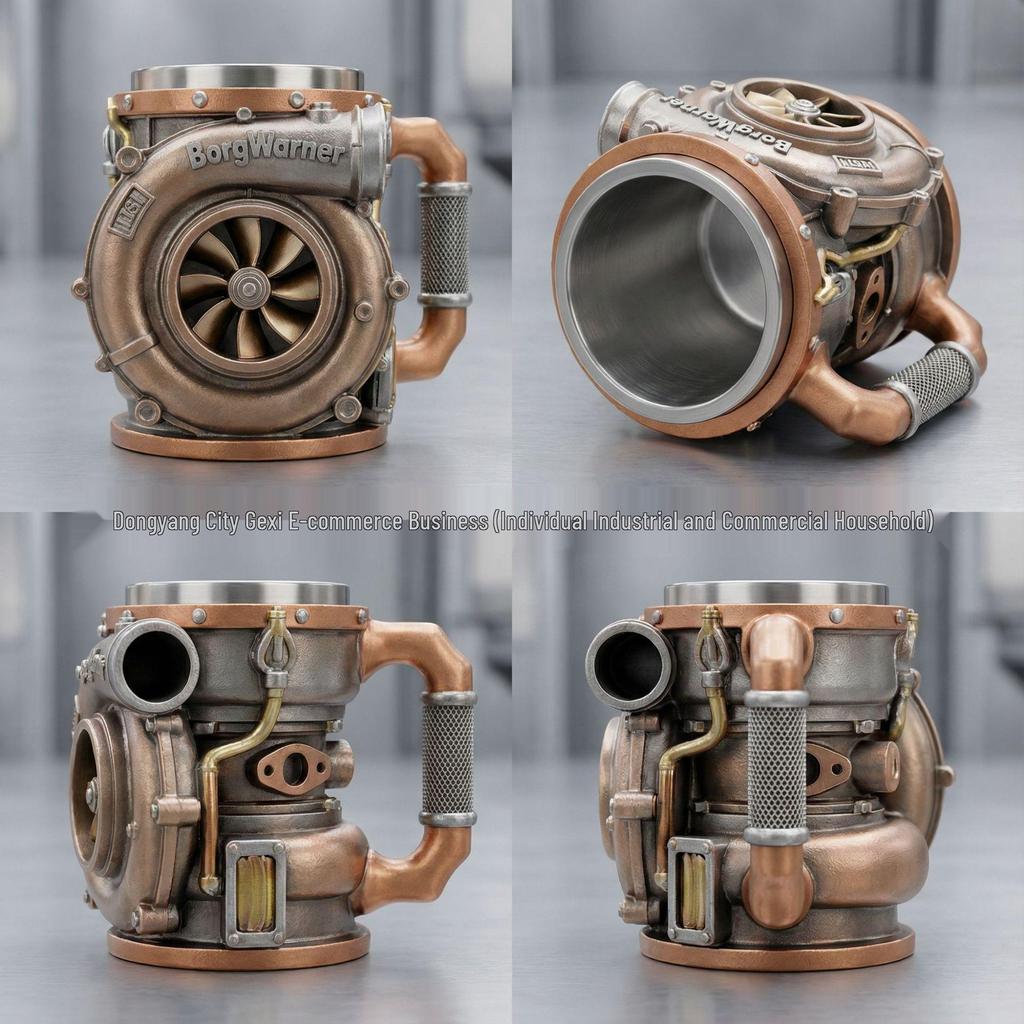 Креативная кружка из нержавеющей стали с эпоксидной смолой Turbo и эмалированным покрытием