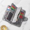 Minimalist line cat silhouette print long wallet multifunctional portable snap closure coin purse unisex perfect birthday gift daily use travel carry