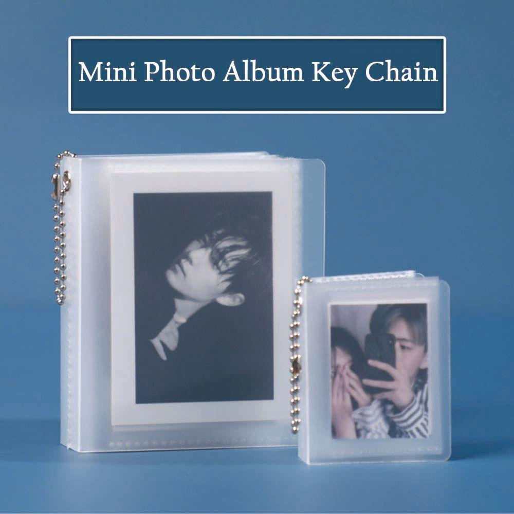 Photo Collection Card Holder Mini Photo Organizer Key Chain Album Key Ring Bag Pendant Photo Album