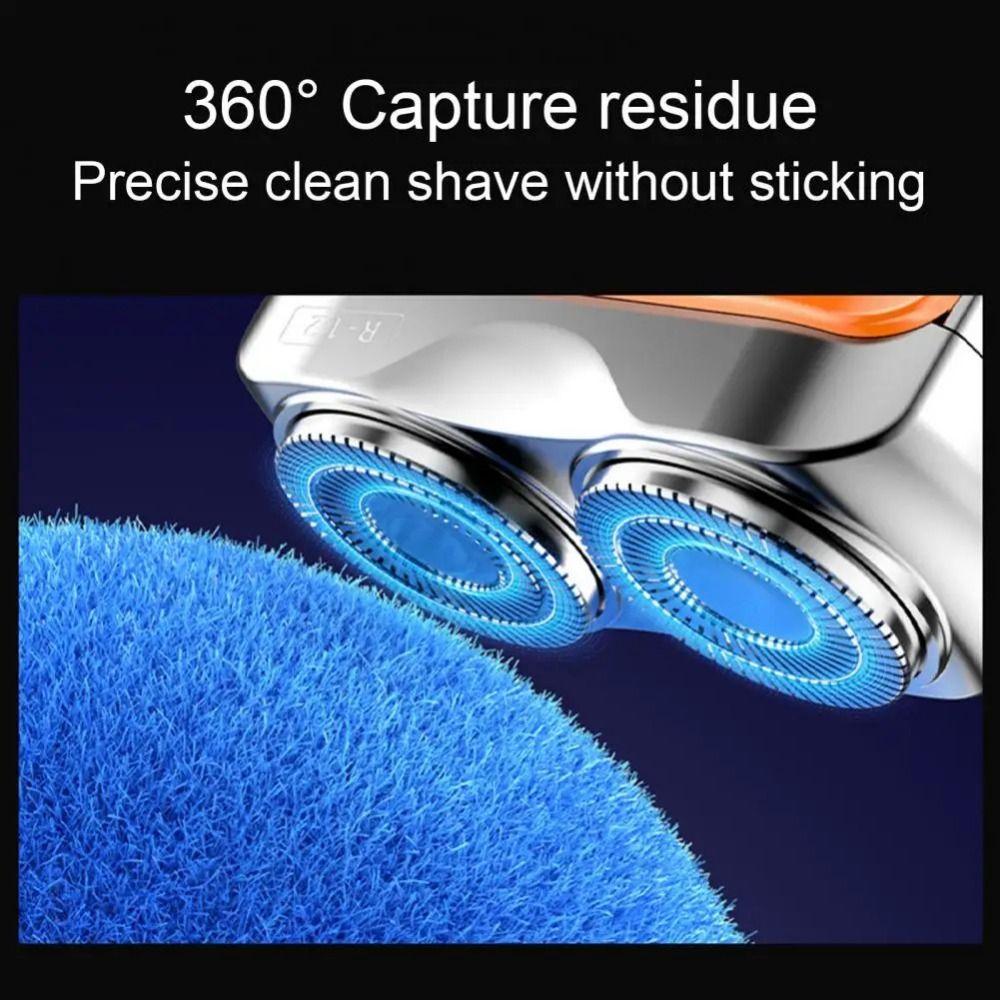 Magnetic Portable Rotary Razor Double Head Beard Trimmer Smooth Men's Electric Shaver Gifts