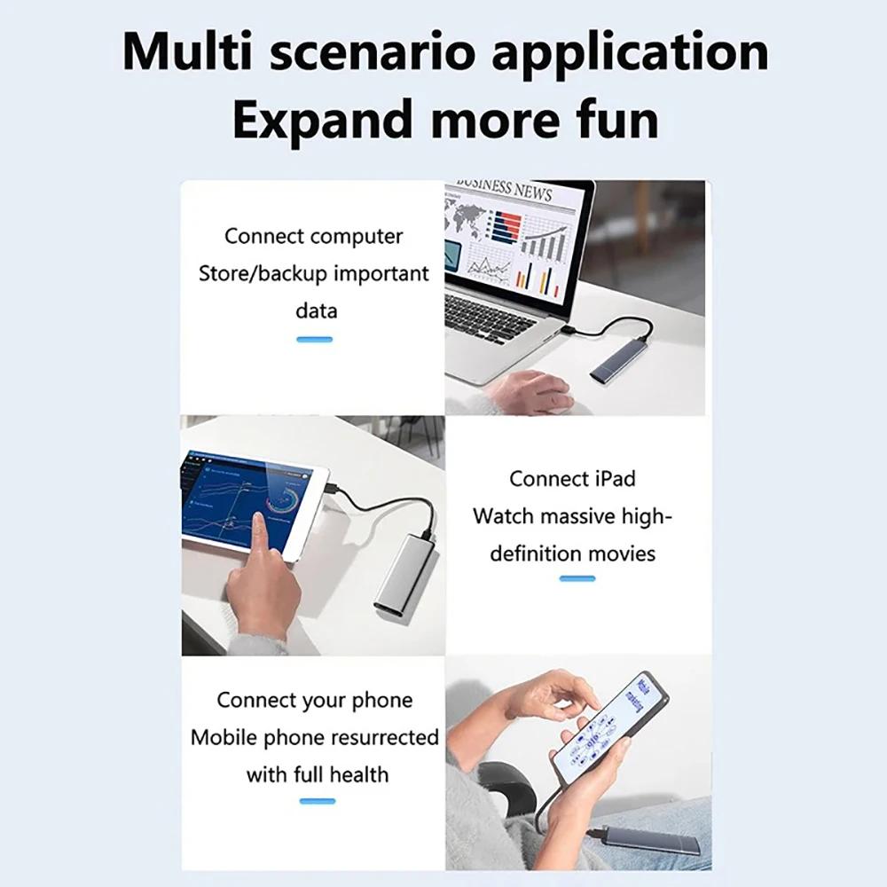Адаптер-контейнер для M.2 NVMe SSD Алюминиевый корпус для HDD/SSD USB C 3.1 Gen2 10 Гбит/с к NVMe SATA NGFF PCIe Внешний бокс для ноутбука/ПК