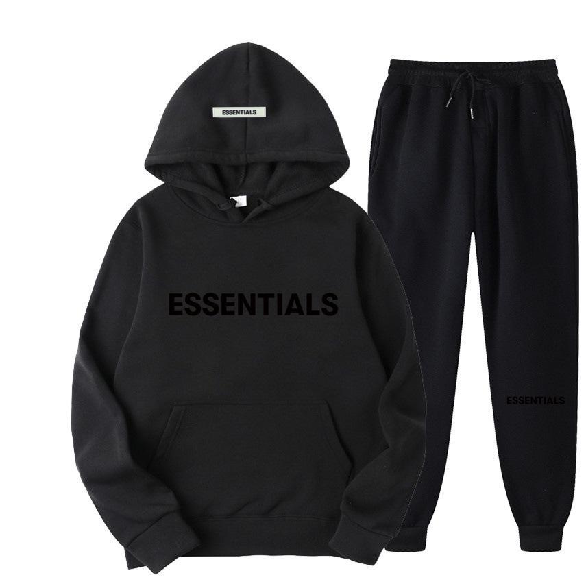 Набор унисекс-худи 2024 Fear of God Essentials - Двойная строчка, Стиль High Street для Осени/Зимы