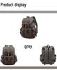 Unisex Waterproof Waxed Canvas Travel Backpack for Outdoor Sports and Laptops