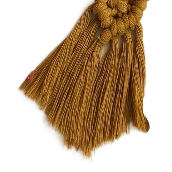 Брелок для ключей в богемном стиле ручной работы с кисточкой и пряжкой в ​​этническом стиле декоративный винтажный ручной работы макраме