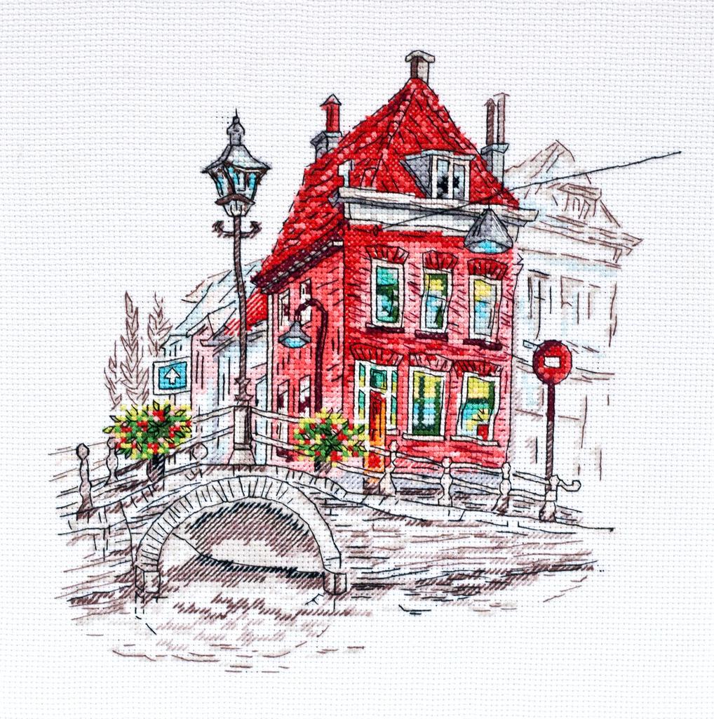 Cross Stitch Kit Abris Art Colored Town