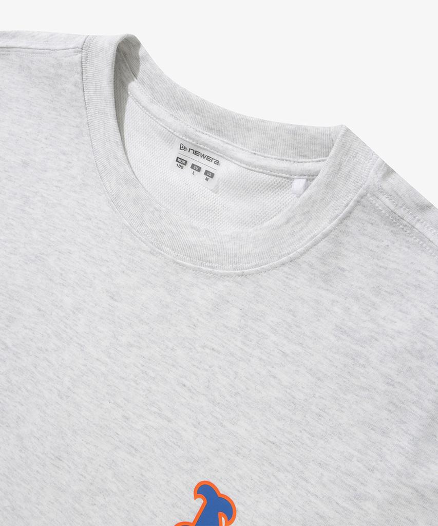 NEW ERA Mlb New York Mets Player Signature T-Shirt Heather Grey