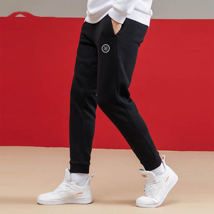 Мужские вязаные спортивные штаны Li Ning Черные AKLN375-8