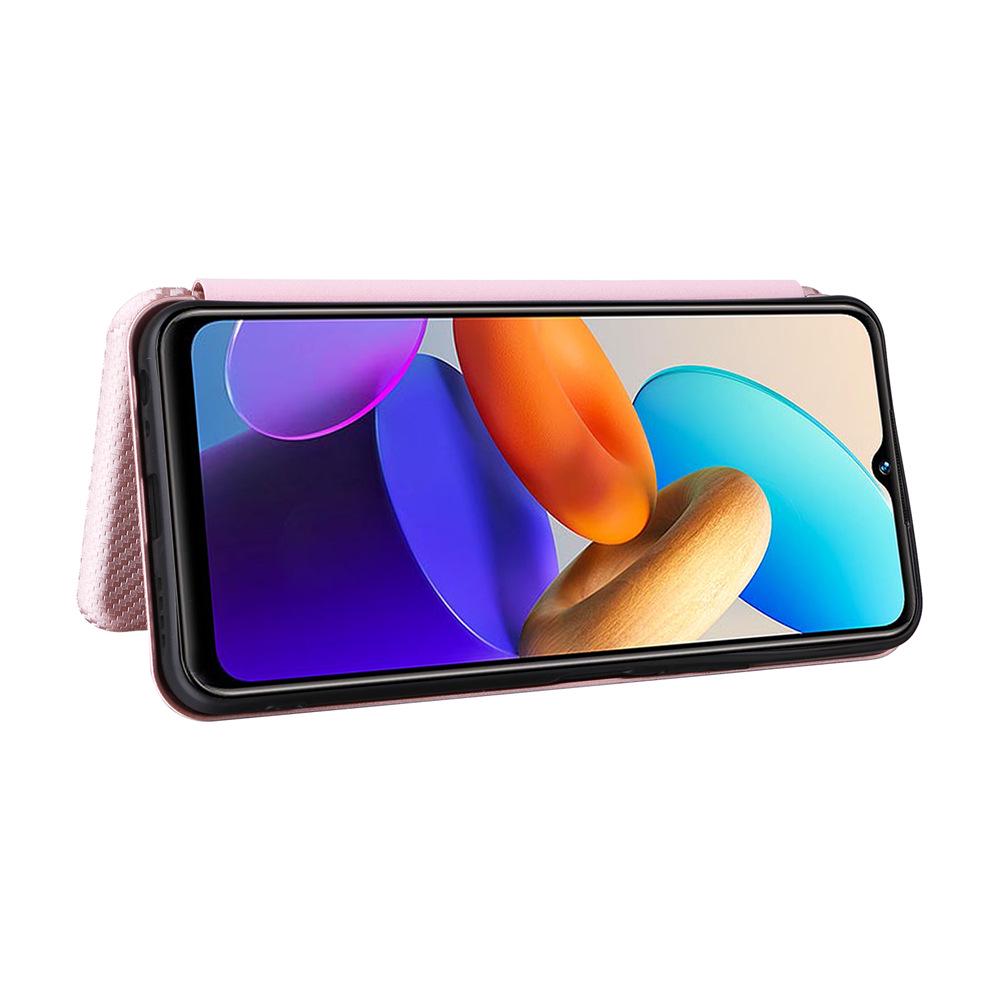 Флип-чехол с карбоновой текстурой и поддержкой нескольких карт для VIVO Y22S/Y35 - Простой, нейтральный дизайн
