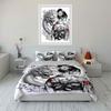 Floral Bride and Dragon Art Bedding Set for Kids Luxury Gift 3pcs Digital Print Comforter Set Soft Comfortable Breathable