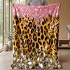 Leopard Print Bow Tie 1 Theme blanket Lightweight Warm Flannel Blanket Decorative Throw Blanket for Home Decoration