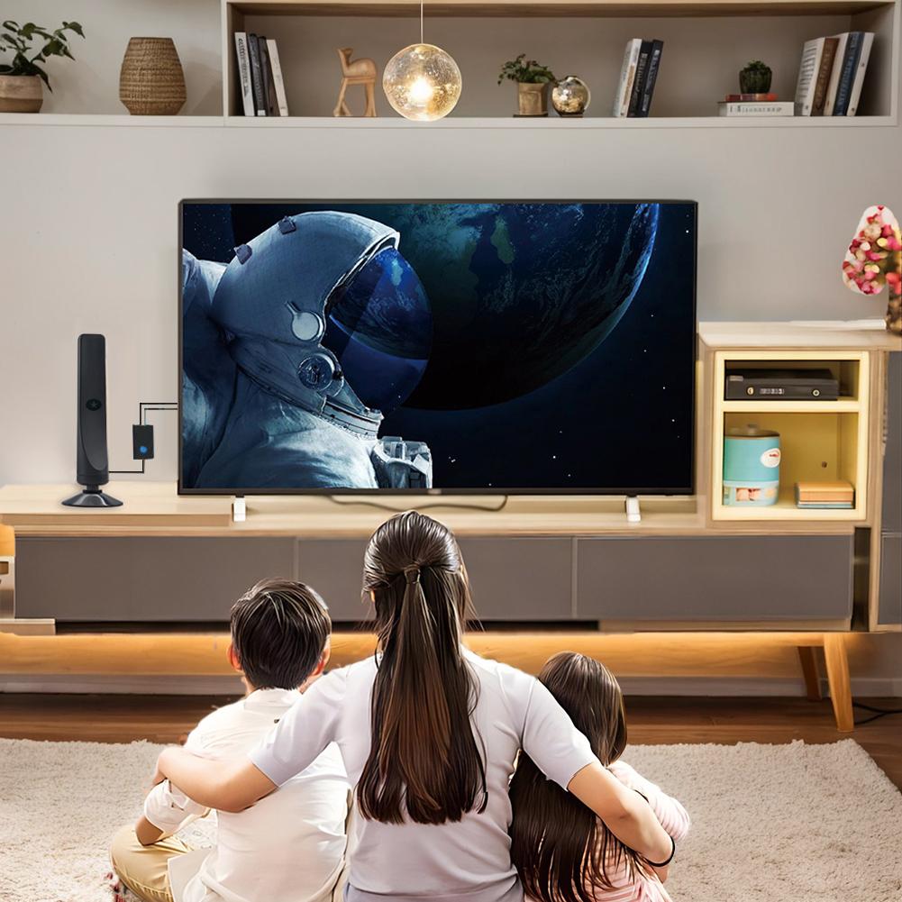 Цифровая ТВ-антенна с усилителем сигнала HD-антенна Поддержка 4K 1080P Портативная антенна Дальность 50 миль 25 дБи для Smart Digital TV