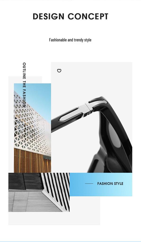 Квадратные Фотохромные Поляризационные Солнцезащитные Очки 2025 года с Пружинящими Заушниками для Вождения на Открытом Воздухе и Рыбалки