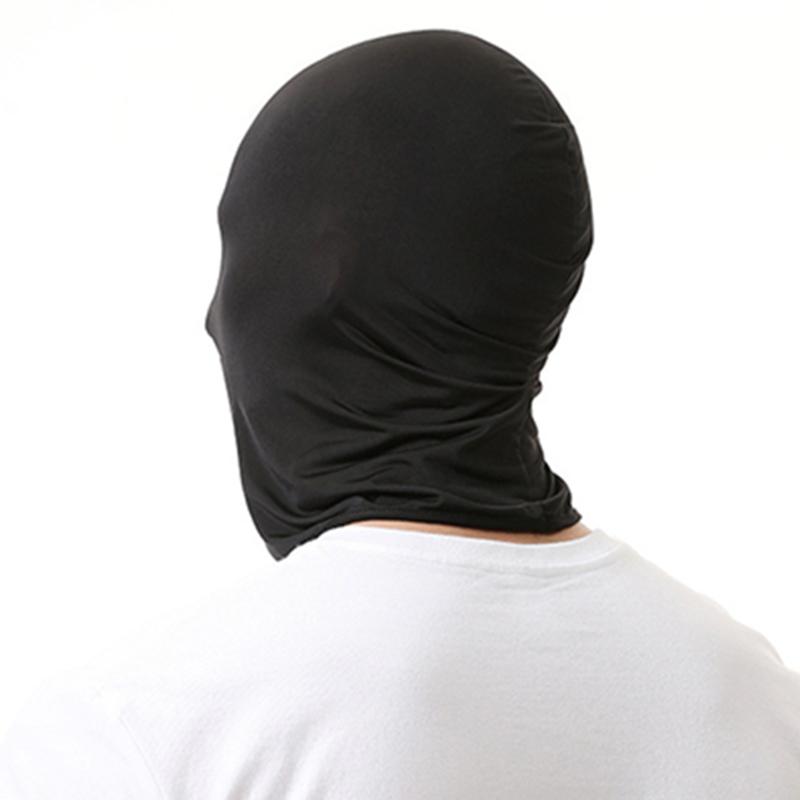 Single Hole Mouth Open Balaclava Mask Ultra Thin Full Face Hood Mask Cosplay Headgear Party Halloween Ice Silk Head Eyes Cover