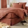 "Gaïa" Flat Sheet All Sizes "Cotton Gauze" - Gaïa Terracotta - 270 X 300 Cm for King Size Bed