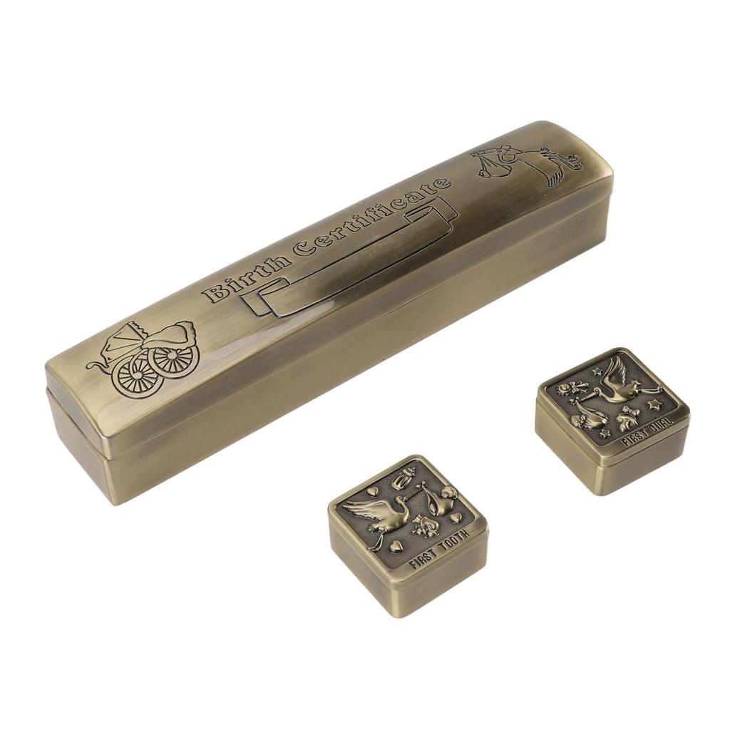 Сертификат Тубус с 2 маленькими ящиками для хранения цинковый сплав декоративный винтажный изысканный сертификат