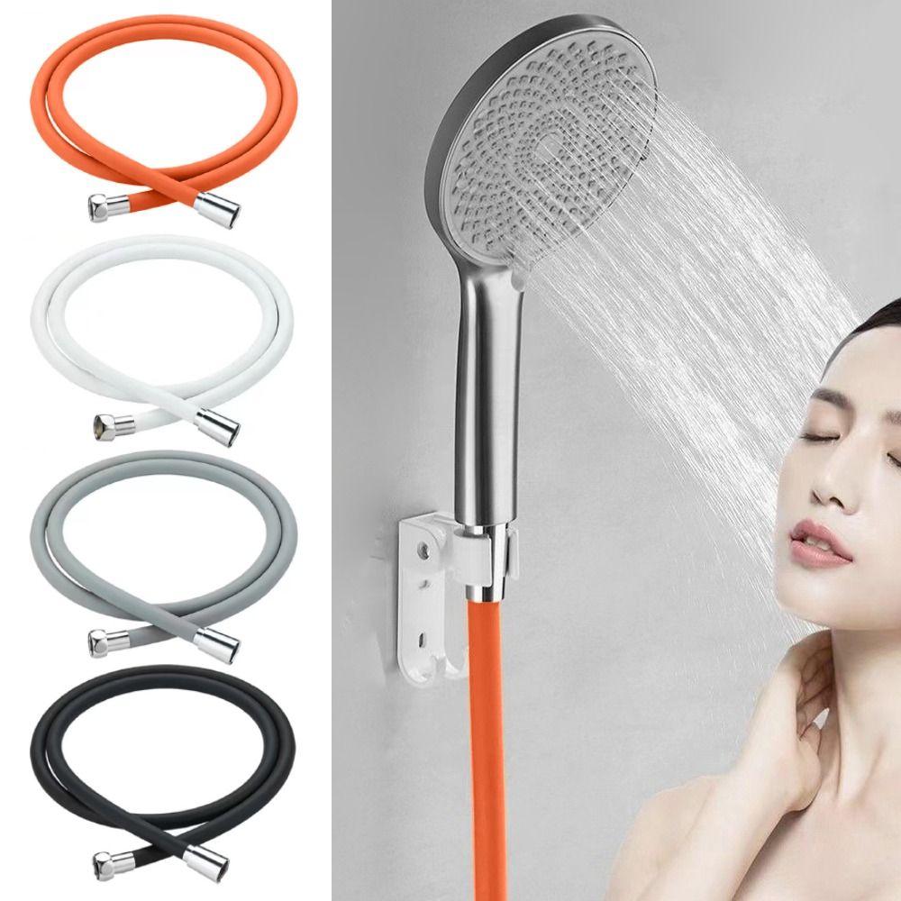 Anti-Winding Silicone Flexible Shower Hose 1.5/2M Showerhead Tube Bathroom Faucte Accessories
